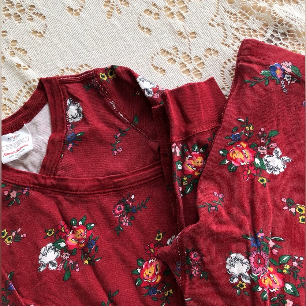 Hanna andersson organic cotton floral set